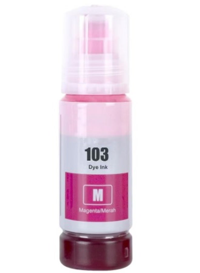 Terabyte 103 Ink Bottle 103 Ink C13T00S64A for L1200 Series L1210 L1250 L3100 Series L3110 L3111 L3116 L3150 L3151 (1 x 103 Magenta, 70 ml) - Image 1