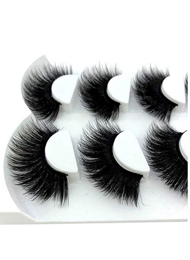 HBZGTLAD - New 4 Pairs 3D Mink Hair False Eyelashes Crisscross Wispy Cross Fluffy Length 2530Mm Lashes Extension Handmade Eye Makeup Tools (1035) - Image 1