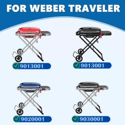SafBbcue Cast Iron Cooking Griddle for Weber Traveler Portable Series Gas Grill, Griddle Plate for Weber 9010001 9011701 9013001 9020001 9030001 Traveler Portable Grill, Griddle with Carry Bag - Image 2