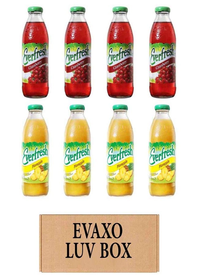 EVAXO LUV BOX- variety Everfresh Juice 16 oz. pack of 8 , Everfresh Cranberry , Everfresh Pineapple Juice. by evaxo - Image 1