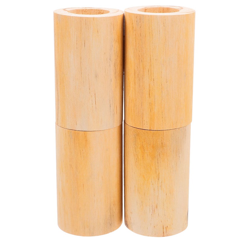4pcs Cylinder Wood Bed Riser: Round Furniture Height Increasing Pads Unfinished Wood Support Legs Base For Diy Painting Sofa Couch Chair Table Inner Diameter 3.2cm - Image 5