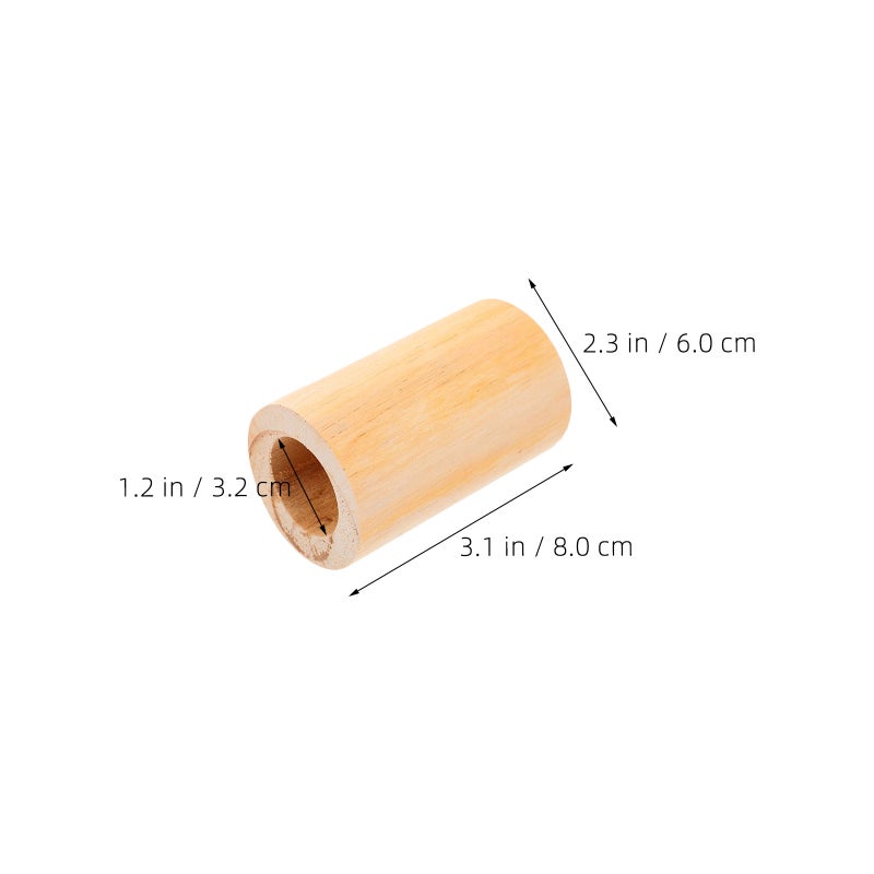4pcs Cylinder Wood Bed Riser: Round Furniture Height Increasing Pads Unfinished Wood Support Legs Base For Diy Painting Sofa Couch Chair Table Inner Diameter 3.2cm - Image 2