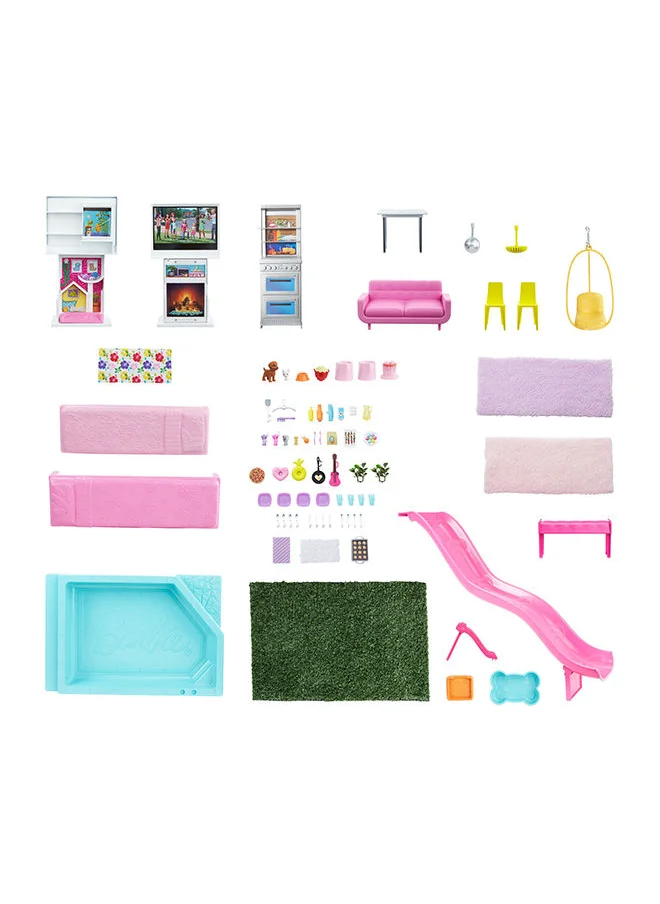 Barbie Dreamhouse (3.75-ft) Dollhouse with Pool, Slide, Elevator, Lights And Sounds