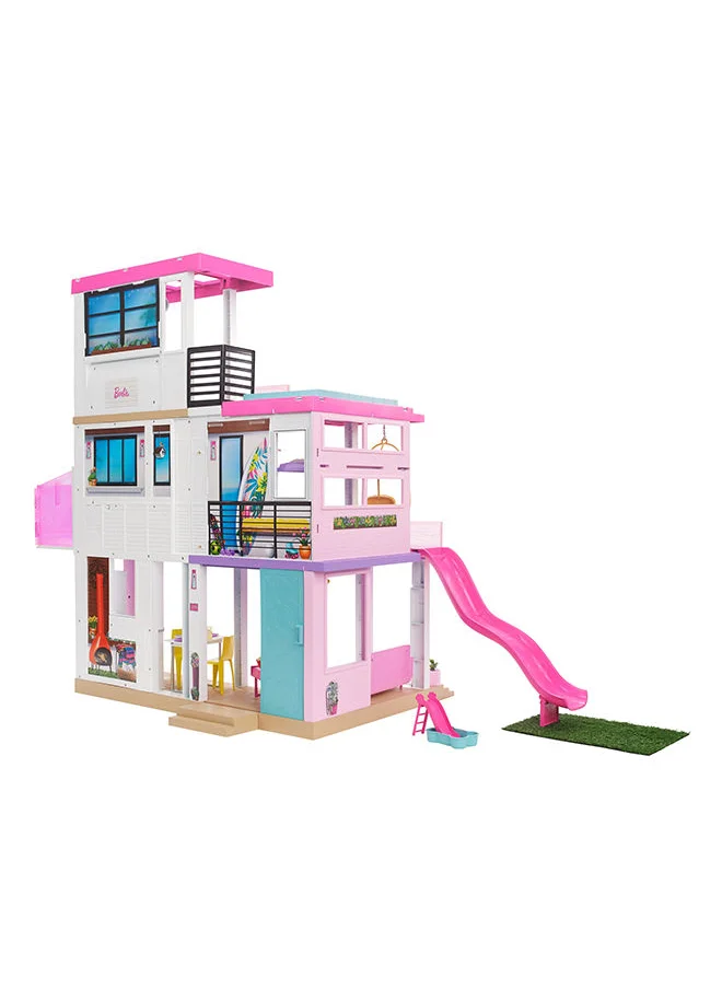 Barbie Dreamhouse (3.75-ft) Dollhouse with Pool, Slide, Elevator, Lights And Sounds