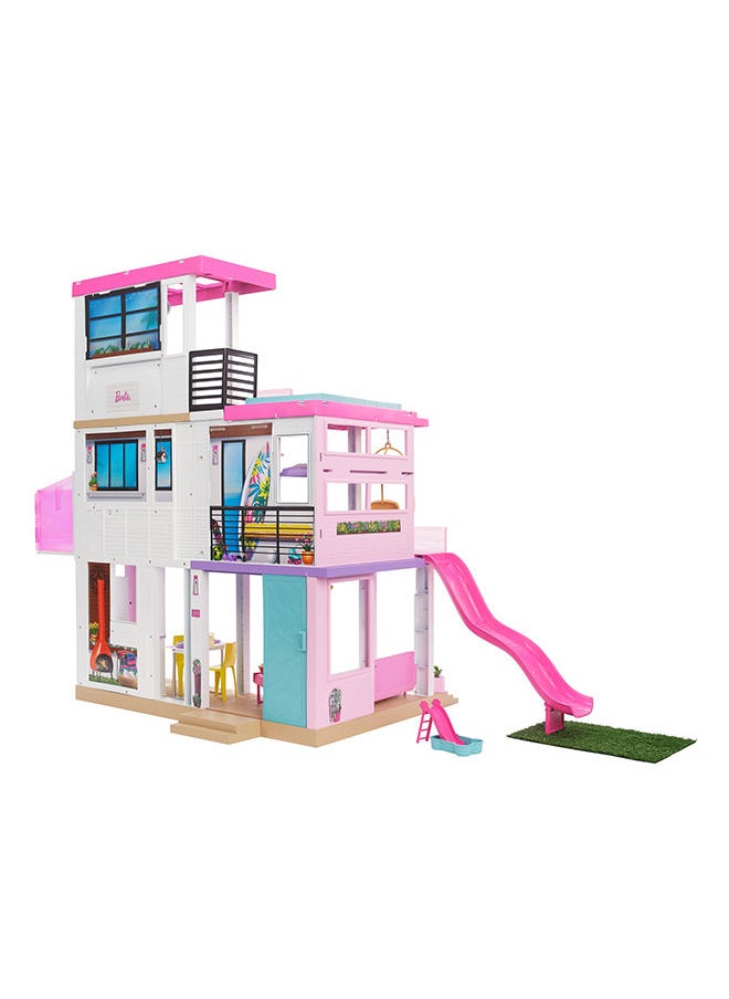 Barbie - Dreamhouse (3.75-ft) Dollhouse with Pool, Slide, Elevator, Lights And Sounds - Image 1