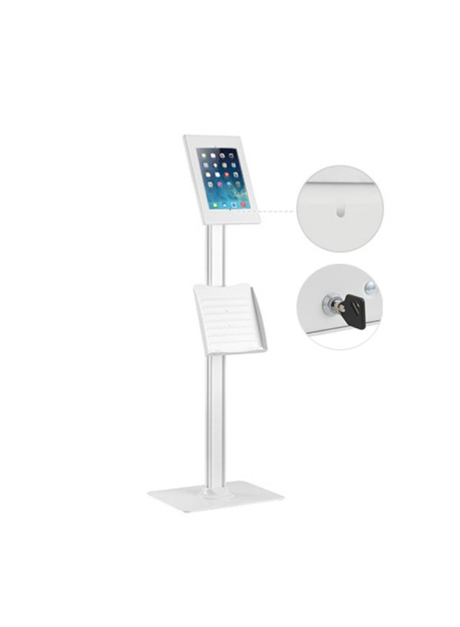 هامود حمود، حامل أرضي مضاد للسرقة لأجهزة لوحية مع حامل كتيبات لأجهزة iPad 5/6 وiPad Pro (الإصدار الأول) مقاس 9.7 بوصة، وiPad 7/8/9 مقاس 10.2 بوصة، وiPad Air (الجيل الثالث)/iPad Pro مقاس 10.5 بوصة، وSamsung Galaxy Tab A مقاس 10.1 بوصة - Image 1