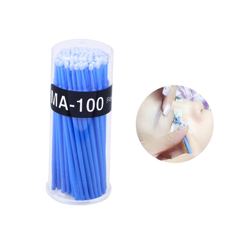 Outanaya Professional Eyelash Extension Tools 100pcs Micro Applicator Brushes Disposible Cotton Swabs for Nail Art Projects - Image 1