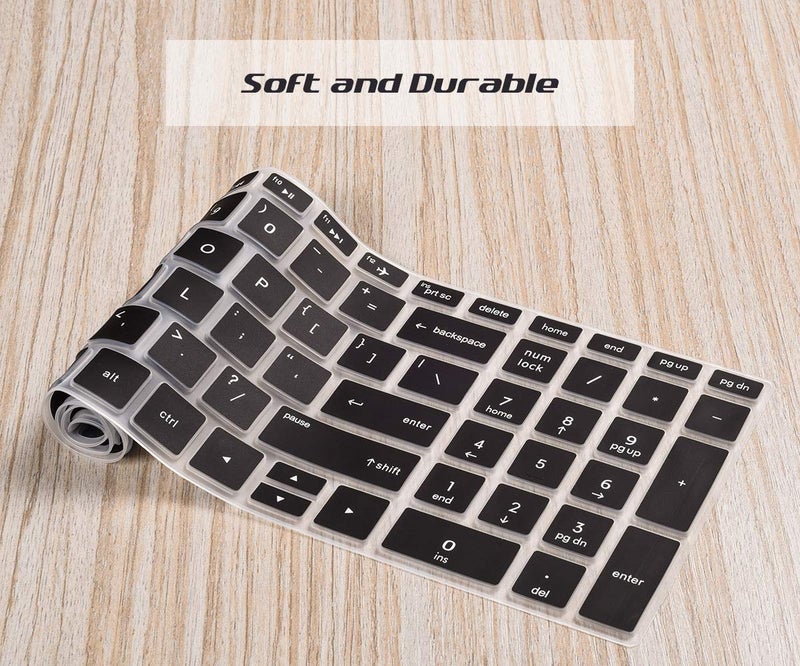 Saco Silicone Skin Keyboard Cover Compatible for HP 15q-BY003AU 2017 15.6-inch Laptop -Black - Image 4