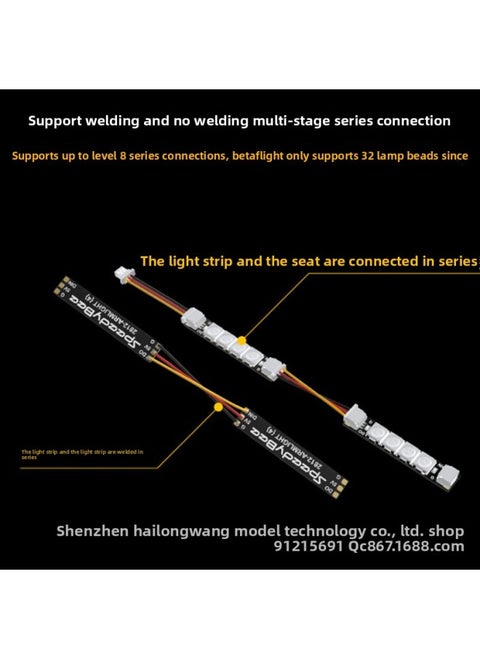 SpeedyBee 2812 RGB Programmable LED Arm Light With Light Bar FPV Traversing Machine Drone Accessories-Color:SB-ARM-LED 4/bag