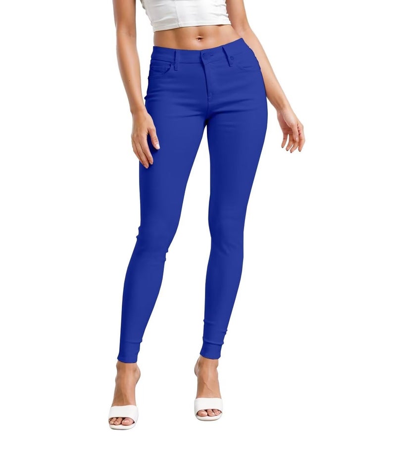 Hybrid & Company Hybrid Company Womens Hyper Ultra Stretch Comfy Skinny Leg Work Casual Pants P44876SK Royal L