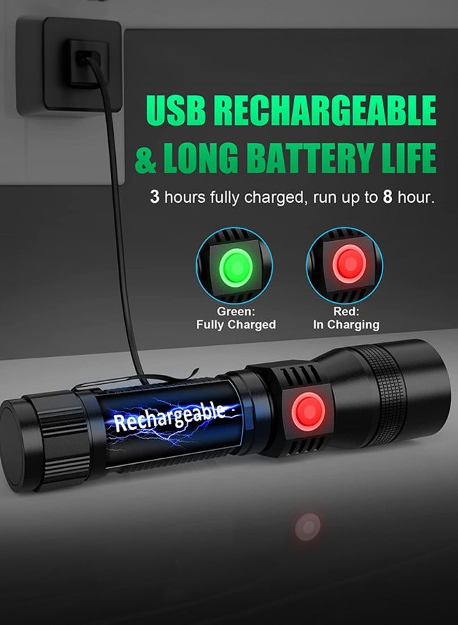 ULHYC Black Light Flashlight Rechargeable 3-in-1 UV Light Flashlights IP65 Waterproof Zoomable Tactical Flashlight - Image 4