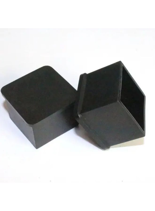 4 Pcs 30mm Black Chair Leg Caps Square Foot Rubber Furniture Floor Protectors Nonslip Grip Feet Pads - Image 3