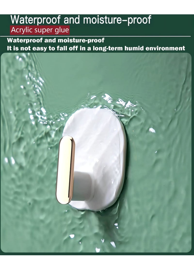 4Pcs Adhesive Hooks, No Punching Super Strong Viscose Towel Coat Kitchenware Practical Hooks for Bedroom Kitchen Toilet Bathroom Office Home Storage Mixed Colors - Image 4