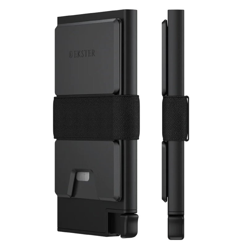 Ekster Ekster Aluminum Cardholder Wallet for Men | Metal Wallets with RFID Blocking Layer | Slim & Minimalist Aluminum Wallet with Push Button for Quick Card Access (Classic Black)  - Image 1