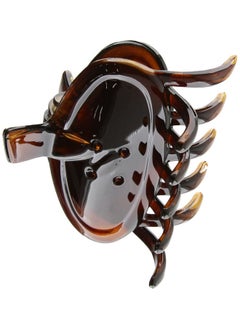 CARAVAN Oval Sewing Button With A Patent Covered Spring Hair Claw Tortoise Shell  - Image 1