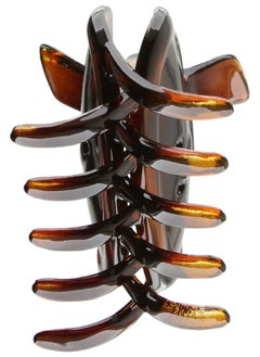 CARAVAN Oval Sewing Button With A Patent Covered Spring Hair Claw Tortoise Shell  - Image 3