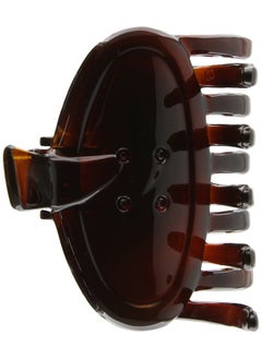 CARAVAN Oval Sewing Button With A Patent Covered Spring Hair Claw Tortoise Shell  - Image 2