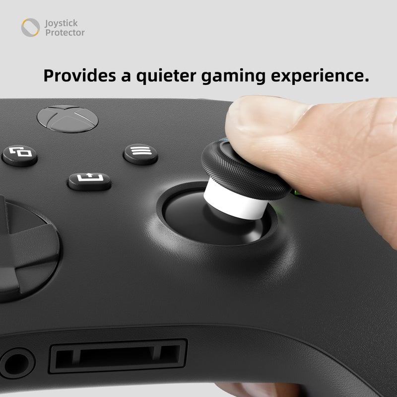 ELETIUO Silicone Joystick Protectors,Invisible Elastic Protective Guard Compatible with Steam Deck/Xbox/PS4/PS5/Switch Pro Game Controller Accessories, 60 Pcs Transparent+Black+White - Image 3