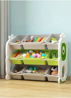 JSAITOYS Fashion Simple Children's Landing Bookshelf Stand And Baby Toy Organizer Storage Bookcase Rack  - Image 3