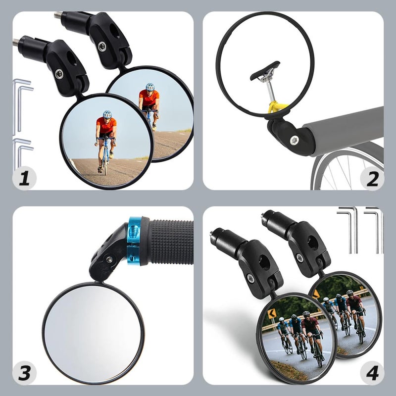 Adjustable 360 Degrees Rotatable Bike Rear View Mirror for Handlebars Mountain Road Cycling Safety - Image 4