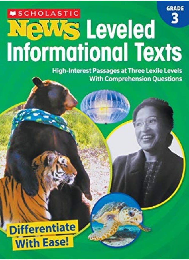 null - Scholastic News Leveled Informational Texts Grade 3 Highinterest Passages At Three Lexile Levels by Scholastic Teacher Resources - Scholastic Paperback - Image 1
