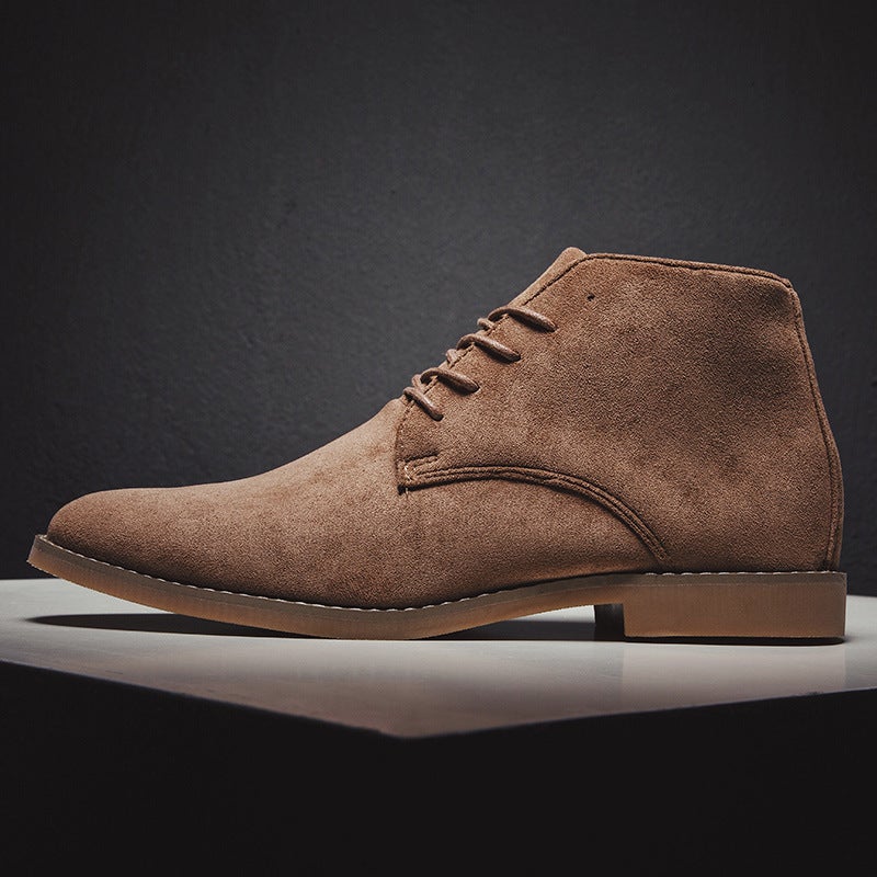 Trendy And Versatile Martin Boots For Men, Fashionable Classic Leather Shoes, Men'S High-Top Casual Shoes, Men'S Small Leather Shoes - Image 2