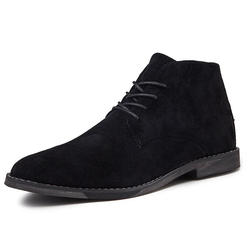 Trendy And Versatile Martin Boots For Men, Fashionable Classic Leather Shoes, Men'S High-Top Casual Shoes, Men'S Small Leather Shoes - Image 1