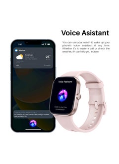 Bonita Smart Watch for Men and Women: 2.1 HD Fitness Tracker with Voice Assistant, Call Function, IP67 Waterproof, Blood Pressure, Heart Rate, and Sleep Monitor - 100+ Sports Modes (pink)  - Image 3
