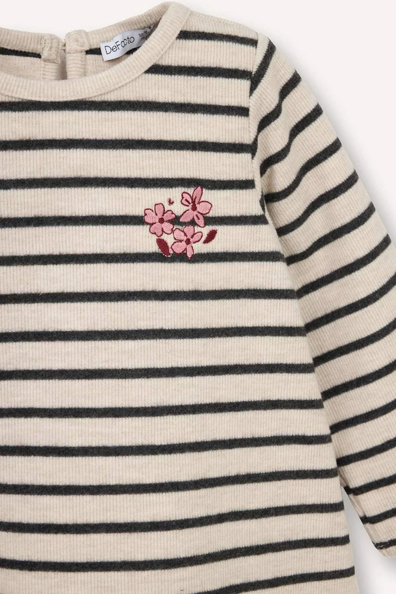 ديفاكتو Baby Girl Long Sleeve Thessaloniki Fabric Dress