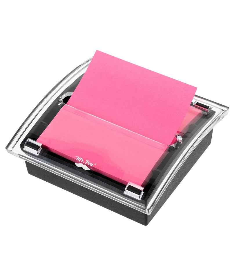 Mr. Pen Pop Up Note Dispenser, 3" x 3", Black, Sticky Note Dispenser, Sticky Note Holder for Desk - Image 1