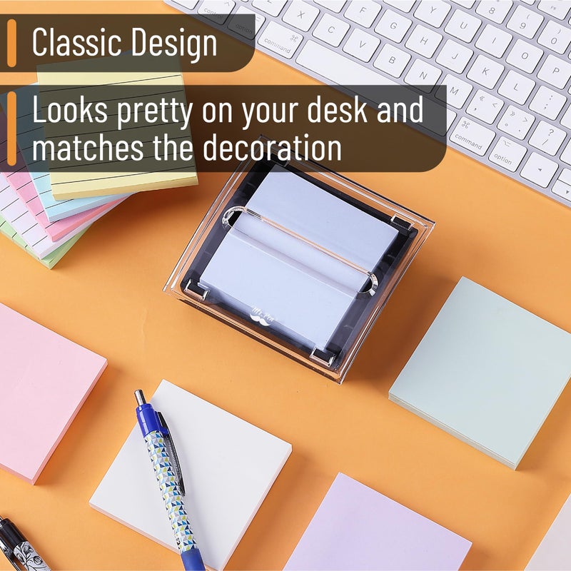 Mr. Pen Pop Up Note Dispenser, 3" x 3", Black, Sticky Note Dispenser, Sticky Note Holder for Desk - Image 5