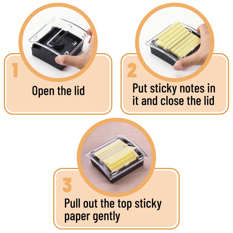 Mr. Pen Pop Up Note Dispenser, 3" x 3", Black, Sticky Note Dispenser, Sticky Note Holder for Desk - Image 4