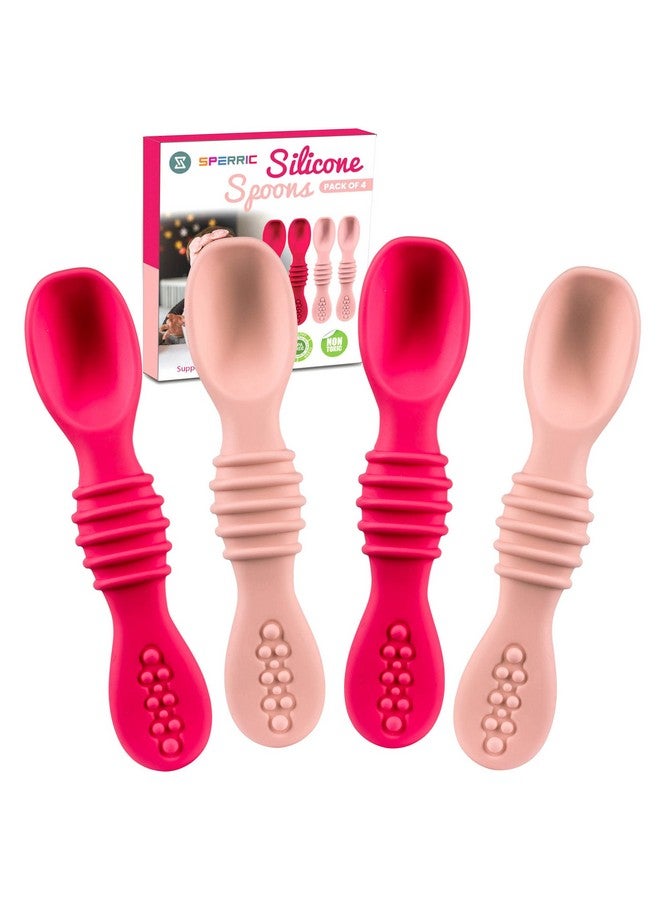 SPERRIC Silicone Baby Spoon, Baby Led Weaning, First Stage Baby Spoons, Baby Feeding Spoon Set Gum Friendly Bpa Lead Phthalate & Plastic Free, Baby Self Feeding Utensils For Infant & Toddler, Great Gift - Image 1