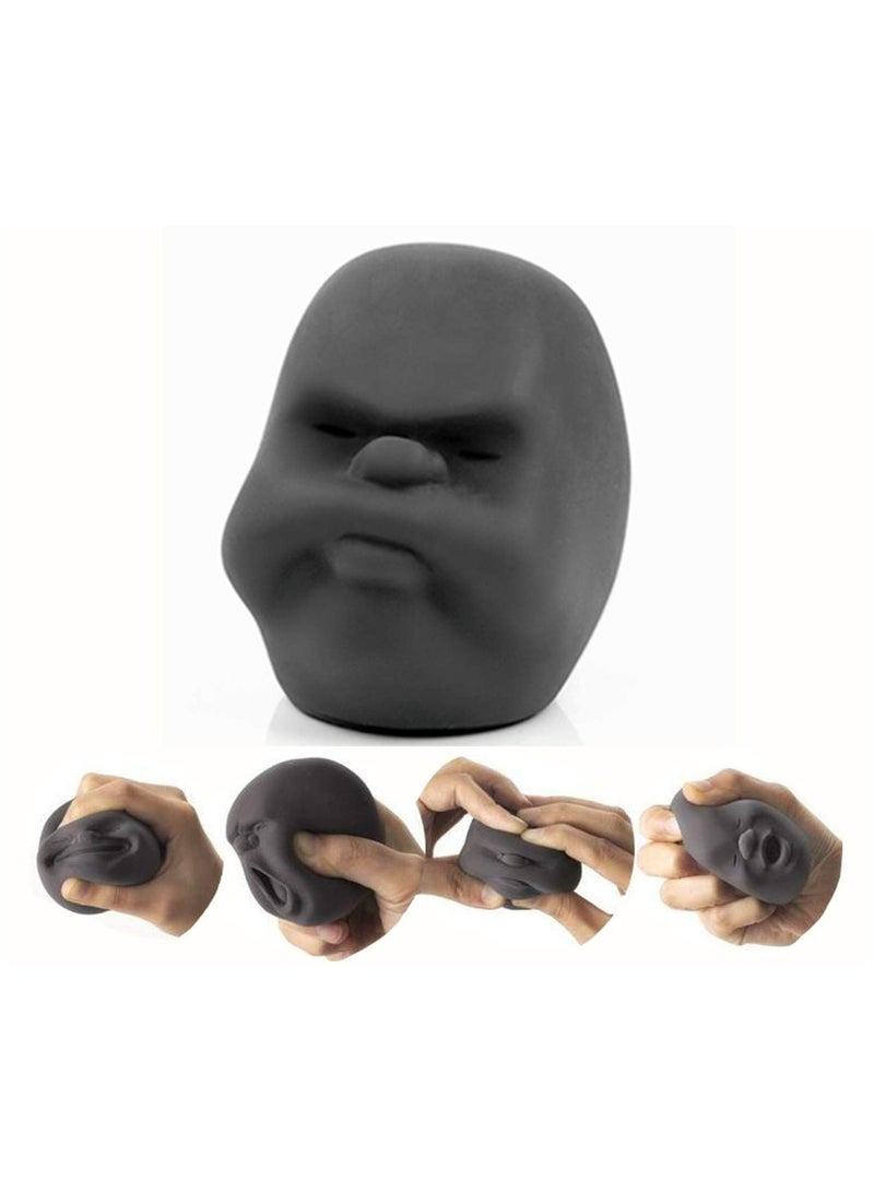 CMGTYYD. كرات انفعالية مضحكة ذات وجه بشري مضحك، لعبة ضغط، ألعاب تململ لتخفيف الضغط العصبي كرات الضغط العصبي للأطفال والكبار، ألعاب حسية وألعاب مبتكرة لتخفيف الضغط العصبي (أسود) - Image 5