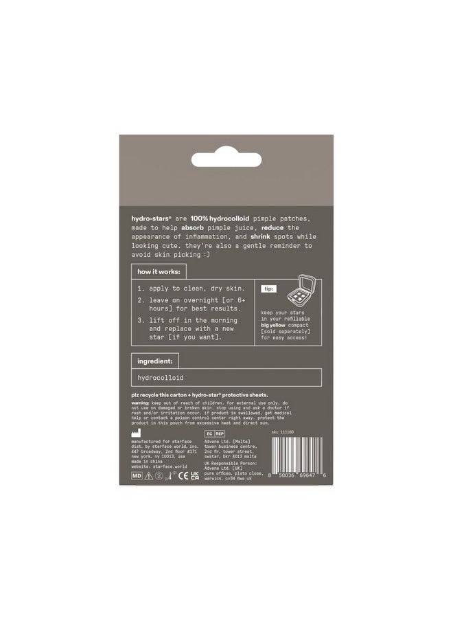 Starface Earth Star Big Pack Hydrocolloid Pimple Patches Absorb Fluid And Reduce Redness Cute Star Shape And 4 Neutral Colors (96 Count)