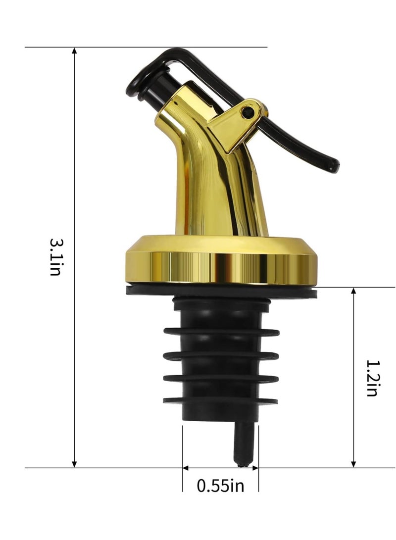 كيلا 6 الذهبي النفط ملء الفم ، وزيت الزيتون ملء الفم سدادة زجاجة ، والنفط خل زيت الزيتون سلطة النبيذ مجموعة مانعة للتسرب غطاء الفم - Image 5