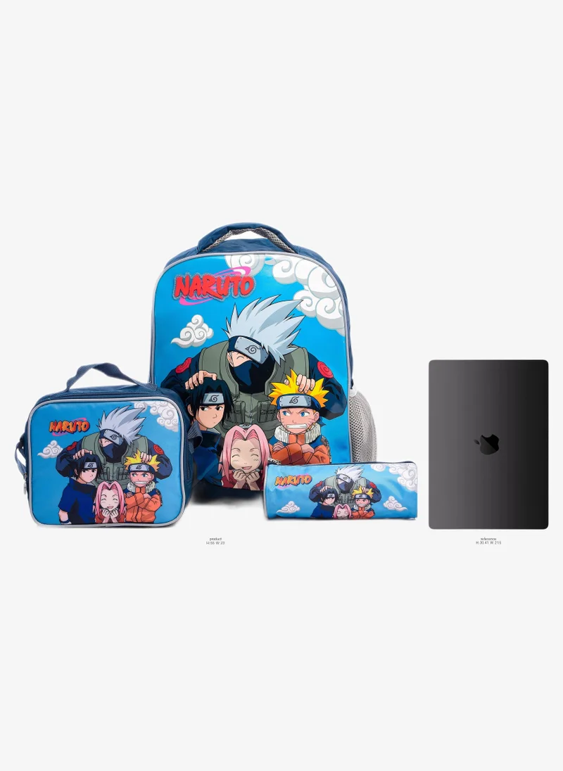 Naruto School Bag - Backpack with Lunch Bag and Pencil Case
