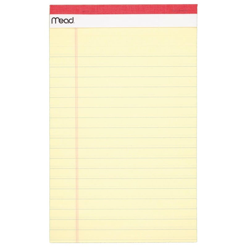 Mead Canary Junior Legal Pads, 5 x 8 Inch, 4 Pack 50 Sheets (59382) - Image 2