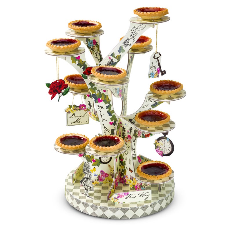 Talking Tables Alice in Wonderland Cupcake Cake Stand Mad Hatter Tea Party Decorations Mothers Day Party Decor Reusable Cakestand Table Centrepiece Afternoon Tea Onederland 1st Birthday Baby Shower