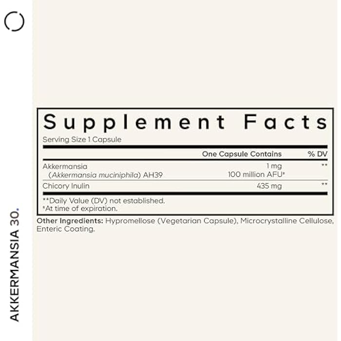 Codeage Akkermansia Synbiotic Supplement - 100 Million AFU Akkermansia Probiotic & Chicory Inulin Prebiotic - Chicory Root - 1 Capsule Per Serving - Non-GMO, Gluten-Free - 30 Capsules - Image 2