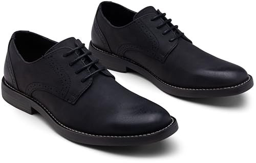 Jousen Mens Dress Shoes Suede Plain Toe Business Casual Oxford Shoes Black Dress Shoes for Men (AMY624 Black 11) - Image 4