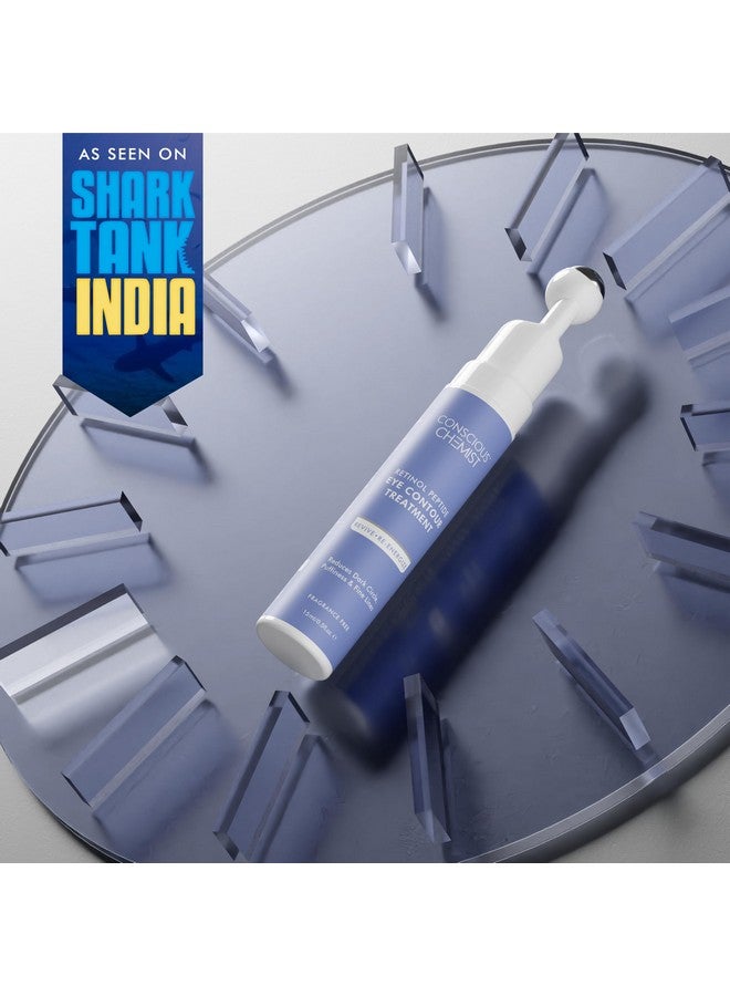 CONSCIOUS CHEMIST Retinol Peptide Under Eye Cream With Soothing Massage Roller | Under Eye Roll On For Dark Circles Fine Lines & Puffy Eyes | For Women & Men | 15 Ml - Image 2