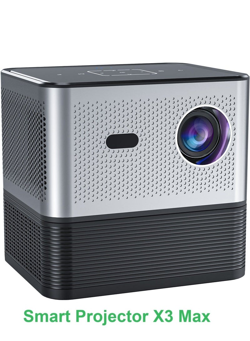 Xnano Classic Projector X3 Max Smart Portable Projector HD 4K / Screen Mirroring / Electric Focus + 4-Point Keystone Correction / Unique Speaker Cavity / Two-Way Bluetooth Connection / Multiple Compatible lnterfaces Home Theater, Playing Games, Outdoor Cinema, Conference Presentation - Image 1