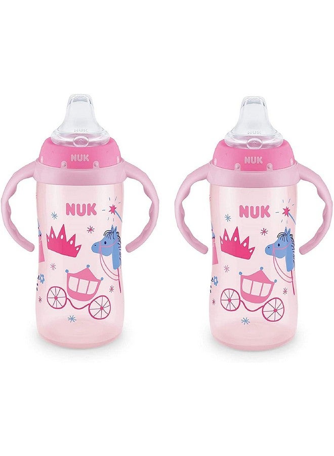 NUK 10 Ounce Jungle Large Learner Cup With Handles 2 Pack Girl - Image 2