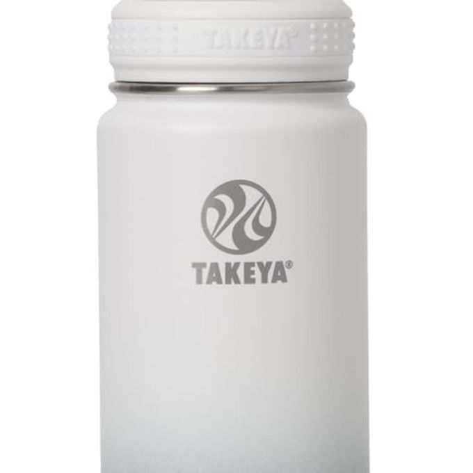 Takeya Actives Water Bottle with Spout Lid Bottle with Double Stainless Steel Insulation Dishwasher Safe & BPA-Free Bottle with Spout Lid & Removable Bumper 24 oz, Ombre Morning Mist - Image 2