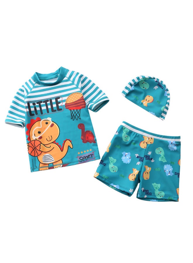 New Style Children's Swimwear Boys' Three-piece Set Swimsuit Dinosaur Shark Infant Toddler Baby Swimming Suit