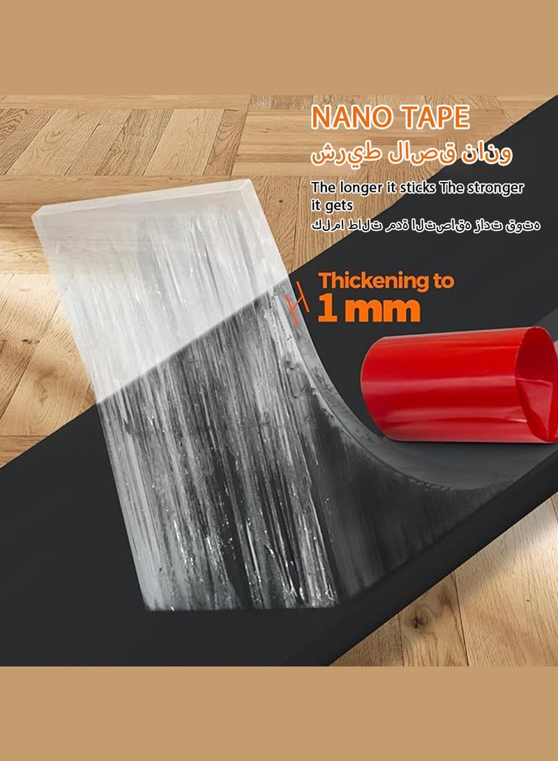 DPTER Door Draft Stopper, 100 cm Length Under Door Seal, Door Sweep for Exterior & Interior Doors, Door Bottom Draft Blocker Dust and Noise Insulation Weather Stripping Draft Guard Insulator, Black - Image 3