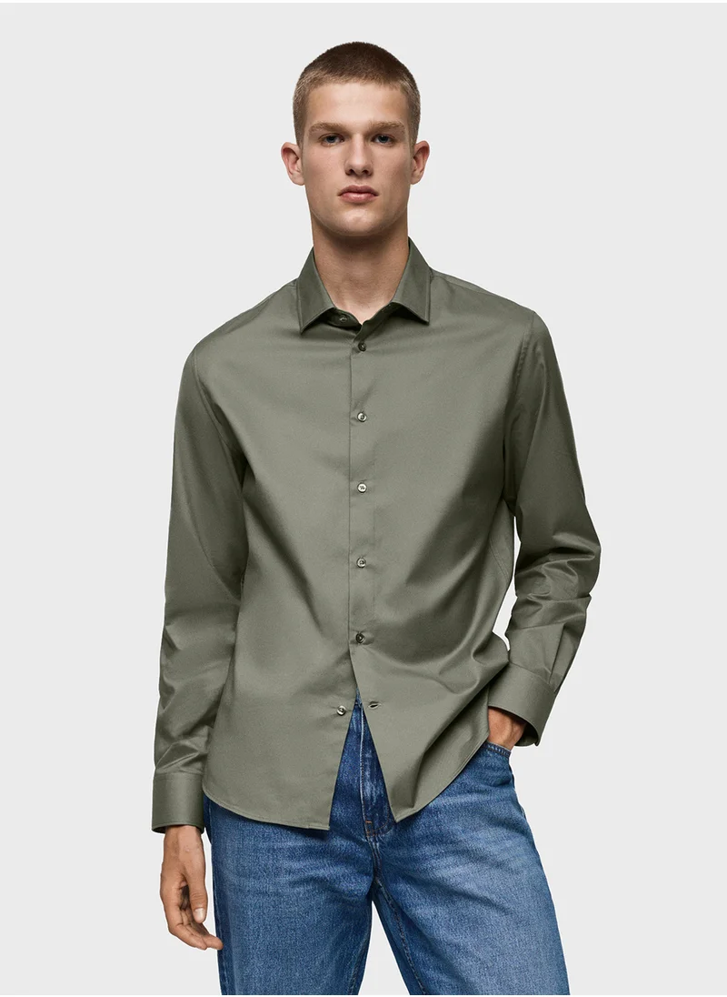 Mango Man Veiram Regular Fit Button Down Shirt