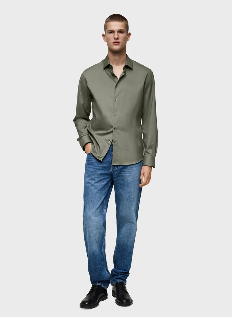 Mango Man Veiram Regular Fit Button Down Shirt