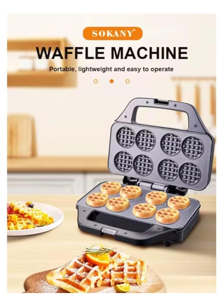 sokany 8 Slice Electric Waffle Maker, Sokany - 850 Watt, Teflon Non-Stick Plates and Temperature Control - SK-08085  - Image 2